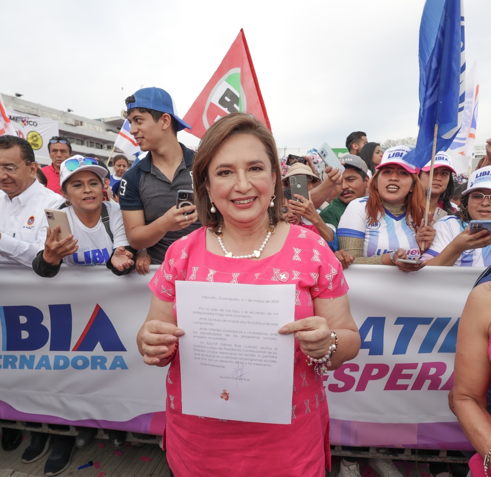 Compromiso que hizo hoy Xóchitl Gálvez en Irapuato, Guanajuato