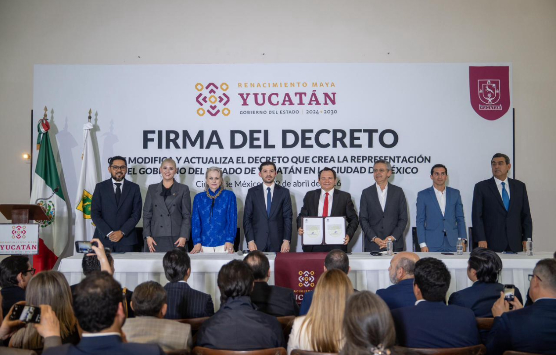 Gobernador Joaquín Díaz fortalece la presencia de Yucatán en la capital del país con nuevo decreto de Representación